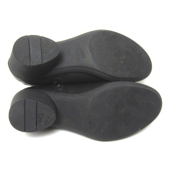 Dansko Raina Size 37 6.5 7 Heeled Bootie Side Zip Black Leather - Picture 8 of 15